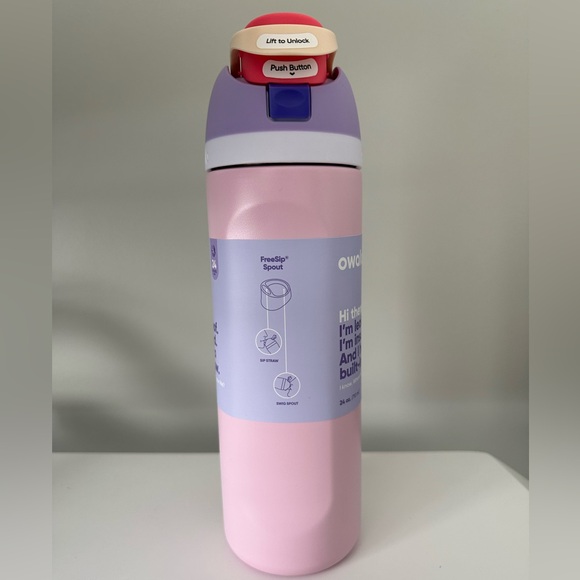 Owala FreeSip 24oz Stainless Steel Water Bottle Blossom Bunny NEW pink - Picture 3 of 5